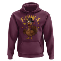 Funny F Caw F Thanksgiving Turkey Hoodie Poultry Humor - Wonder Print Shop