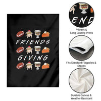 Funny Thanksgiving Thankful Friends Giving Party Garden Flag - Wonder Print Shop