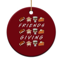 Funny Thanksgiving Thankful Friends Giving Party Ceramic Ornament - Wonder Print Shop