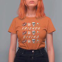 Funny Thanksgiving Thankful Friends Giving Party T Shirt For Women - Wonder Print Shop