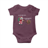 Funny Thanksgiving Christmas Baby Onesie Wait Your Turn Fat Boy Santa Turkey Thanksmas - Wonder Print Shop