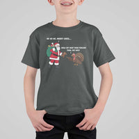 Funny Thanksgiving Christmas T Shirt For Kid Wait Your Turn Fat Boy Santa Turkey Thanksmas - Wonder Print Shop