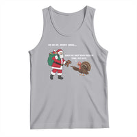 Funny Thanksgiving Christmas Tank Top Wait Your Turn Fat Boy Santa Turkey Thanksmas - Wonder Print Shop
