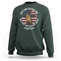 Charlie Kirk Memorial Sweatshirt They Can Silence One But They Cant Silence Us All - Wonder Print Shop