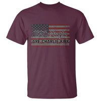We Are Charlie Kirk T Shirt We The People Vintage American Flag - Wonder Print Shop