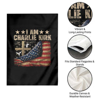 I Am Charlie Kirk Garden Flag Freedom Vintage American Flag - Wonder Print Shop