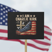 I Am Charlie Kirk Protest Sign Freedom Vintage American Flag - Wonder Print Shop