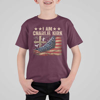 I Am Charlie Kirk T Shirt For Kid Freedom Vintage American Flag - Wonder Print Shop