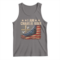 I Am Charlie Kirk Tank Top Freedom Vintage American Flag - Wonder Print Shop