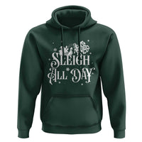 Funny Christmas Viking Hoodie Sleigh All Day Sleipnir Longship Santa