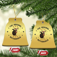 Funny Xmas Squirrel Christmas Ornament The Original Nutcracker Snowflake Santa Hat - Wonder Print Shop