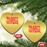 Funny Christmas Christmas Ornament Sleigh Girl Sleigh Reindeer - Wonder Print Shop