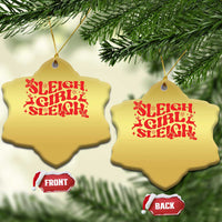 Funny Christmas Christmas Ornament Sleigh Girl Sleigh Reindeer - Wonder Print Shop