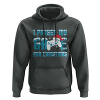Funny Christmas Gamers Hoodie I Paused My Game For Christmas Snowy Santa Hat