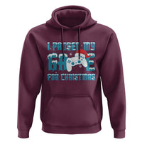 Funny Christmas Gamers Hoodie I Paused My Game For Christmas Snowy Santa Hat