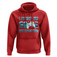 Funny Christmas Gamers Hoodie I Paused My Game For Christmas Snowy Santa Hat