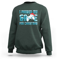 Funny Christmas Gamers Sweatshirt I Paused My Game For Christmas Snowy Santa Hat - Wonder Print Shop