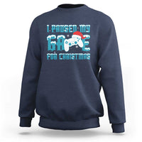 Funny Christmas Gamers Sweatshirt I Paused My Game For Christmas Snowy Santa Hat - Wonder Print Shop