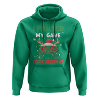 Funny Christmas Gamers Hoodie I Paused My Game For Christmas Santa Hat