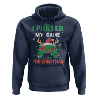 Funny Christmas Gamers Hoodie I Paused My Game For Christmas Santa Hat