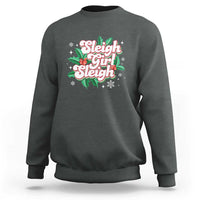 Sleigh Girl Sleigh Sweatshirt Christmas Retro Groove Slay Girl Mistletoe - Wonder Print Shop