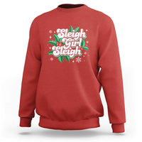 Sleigh Girl Sleigh Sweatshirt Christmas Retro Groove Slay Girl Mistletoe - Wonder Print Shop