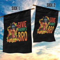 Funny Thanksgiving Turkey Garden Flag Give Thanks Bro Fall Season - Wonder Print Shop