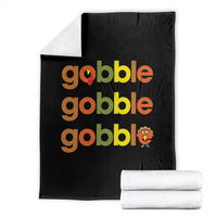 Funny Thanksgiving Turkey Gobble Throw Blanket Fall Season - Wonder Print Shop