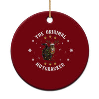 Funny Christmas Squirrel Ceramic Ornament The Original Nutcracker Snowflake Xmas Neon Light - Wonder Print Shop