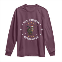 Funny Christmas Squirrel Long Sleeve Shirt The Original Nutcracker Snowflake Xmas Neon Light - Wonder Print Shop