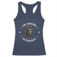 Funny Christmas Squirrel Racerback Tank Top The Original Nutcracker Snowflake Xmas Neon Light - Wonder Print Shop