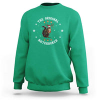 Funny Christmas Squirrel Sweatshirt The Original Nutcracker Snowflake Xmas Neon Light - Wonder Print Shop