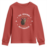 Funny Christmas Squirrel Youth Sweatshirt The Original Nutcracker Snowflake Xmas Neon Light - Wonder Print Shop