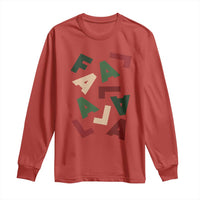 Funny Fa La La 8 Christmas Carol Holiday Long Sleeve Shirt