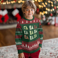 Funny Fa La La 8 Xmas Carol Song Holiday Ugly Christmas Sweater - Wonder Print Shop