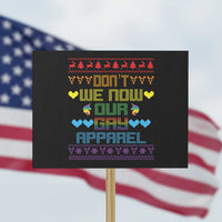 Funny LGBT Christmas Protest Sign Don't We Now Our Gay Apparel Rainbow Unicorn - Wonder Print Shop
