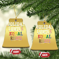 Funny Feminist LGBT Xmas Christmas Ornament Holiday Lights And Equal Rights Led Lights - Wonder Print Shop