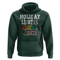 Funny Feminist LGBT Christmas Hoodie Holiday Lights And Equal Rights Led Lights