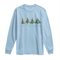 Funny Christmas LGBT Long Sleeve Shirt Merry And Pride Rainbow Xmas Tree