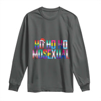 Funny LGBT Christmas Long Sleeve Shirt Ho Ho Ho Mosexual LGBT Flag