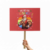Funny Christmas LGBT Protest Sign Ho Ho Ho Mosexual Rainbow Santa - Wonder Print Shop