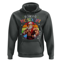 Funny Christmas LGBT Hoodie Ho Ho Ho Mosexual Rainbow Santa