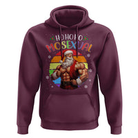 Funny Christmas LGBT Hoodie Ho Ho Ho Mosexual Rainbow Santa
