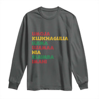 Seven Principles Of Kwanzaa African Nguzo Saba Long Sleeve Shirt