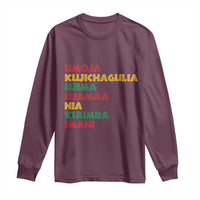Seven Principles Of Kwanzaa African Nguzo Saba Long Sleeve Shirt