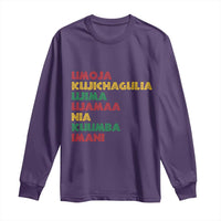 Seven Principles Of Kwanzaa African Nguzo Saba Long Sleeve Shirt