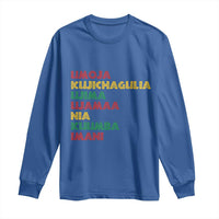 Seven Principles Of Kwanzaa African Nguzo Saba Long Sleeve Shirt