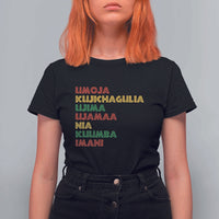 Seven Principles Of Kwanzaa African Nguzo Saba T Shirt For Women - Wonder Print Shop