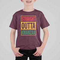 Funny Straight Outta Kwanzaa African American Heritage T Shirt For Kid - Wonder Print Shop
