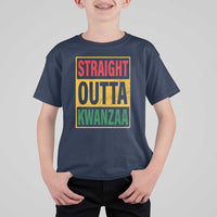 Funny Straight Outta Kwanzaa African American Heritage T Shirt For Kid - Wonder Print Shop
